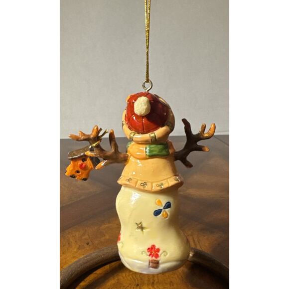 Country Cottage Snowman Christmas Ornament With Birdhouse - Picture 5 of 10